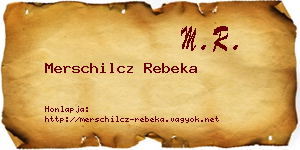 Merschilcz Rebeka névjegykártya